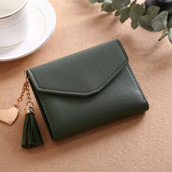 230ShortWallet-2 - Long Wallet Women Purses Tassel Fashion Coin Purse Card Holder Wallets Female High Quality Clutch Money Bag PU Leather Wallet