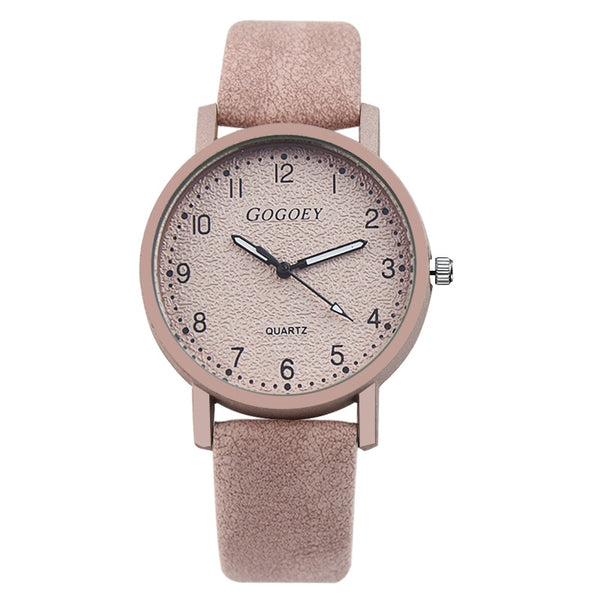 Pink - Gogoey Brand Women's Watches Fashion Leather Watch Women Watches Ladies Watch Clock montre femme reloj mujer zegarek damski