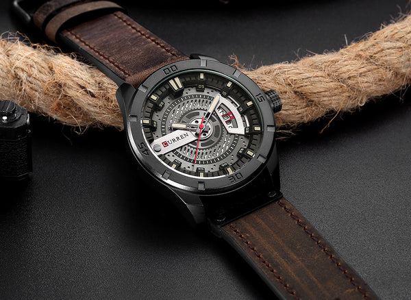 [variant_title] - 2018 Luxury Brand CURREN Men Military Sports Watches Men's Quartz Date Clock Man Casual Leather Wrist Watch Relogio Masculino