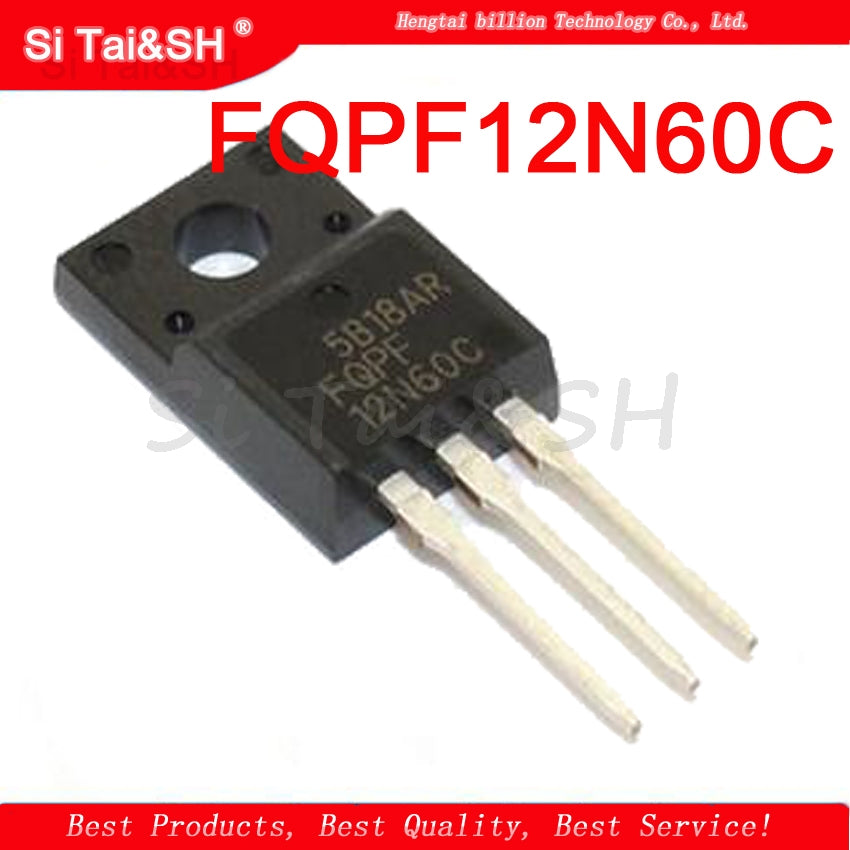 Default Title - 10PCS FQPF12N60C TO-220 12N60C 12N60 TO220 FQPF12N60 TO-220F new MOS field effect transistor 600V12A