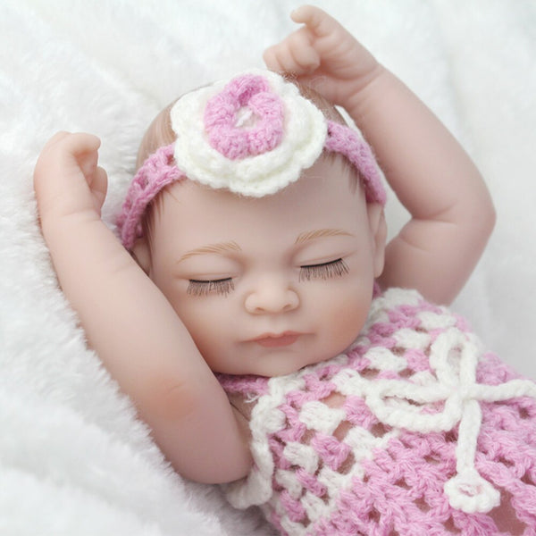 [variant_title] - NPKDOLL Mini 10 Inch 25cm Ful Body Silicone Reborn Dolls Clothes Fashion Realistic Girl Doll Toy For Girls Newborn Bebes Reborn (reborn baby doll)