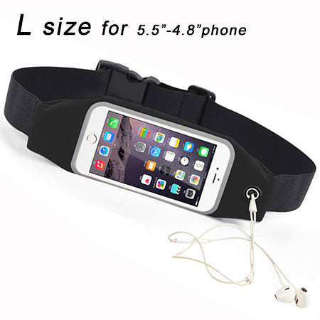running bag Black L / Microfiber - Sport Belt For XOLO Mobile SmartPhone 3.7"-6" Universal Running Bag Waist Pocket Case Cover 5.5" Gym Jog Waterproof Workout Case