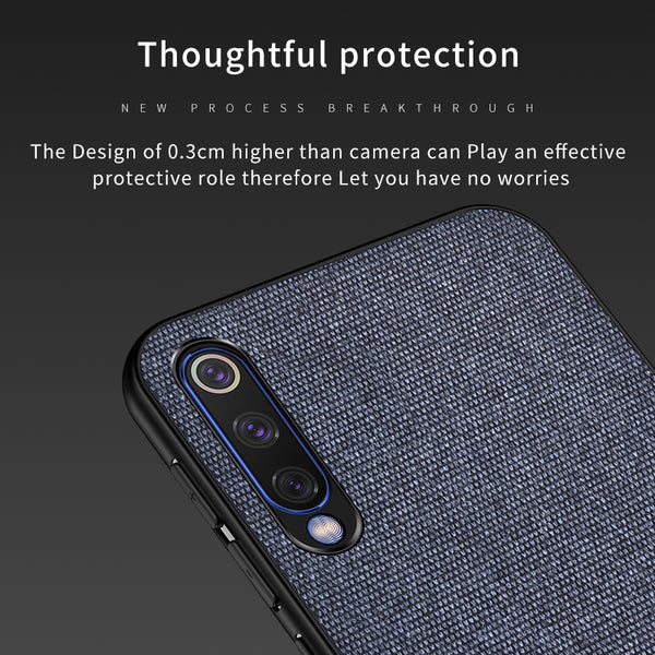 [variant_title] - For Xiaomi mi 9 Case Luxury Fabric Cloth Hard PC Shockproof Armor Back Cover Case For Xiaomi mi9 mi 9 SE Fundas Shell Shockproof
