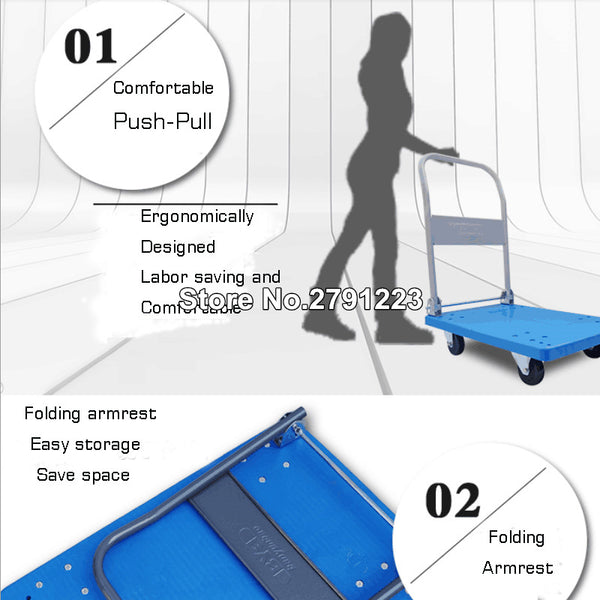 [variant_title] - Platform Cart Folding Dolly Foldable Warehouse Moving Push Hand Truck 770lbs Cargo Handling Lightweight Luggage Hand Trolley