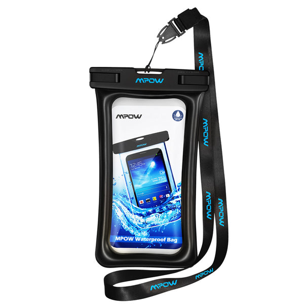 1pcs Black - Mpow IPX8 Waterproof Bag Case Universal 6.5 inch Mobile Phone Bag Swim Case Take Photo Under water For iPhone Xs Samsung Huawei