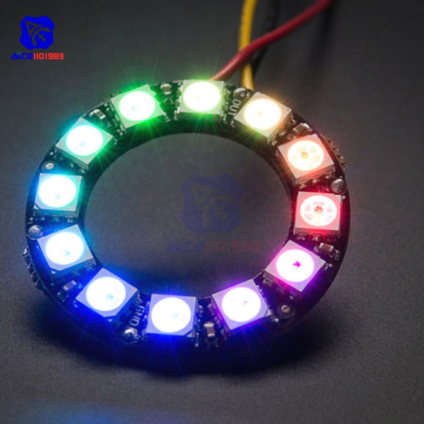 Default Title - RGB LED Ring 12 Bits WS2812 WS2812B 5050 RGB LED Spot Integrated Driver Control Serial Module For Arduino I2C Controller