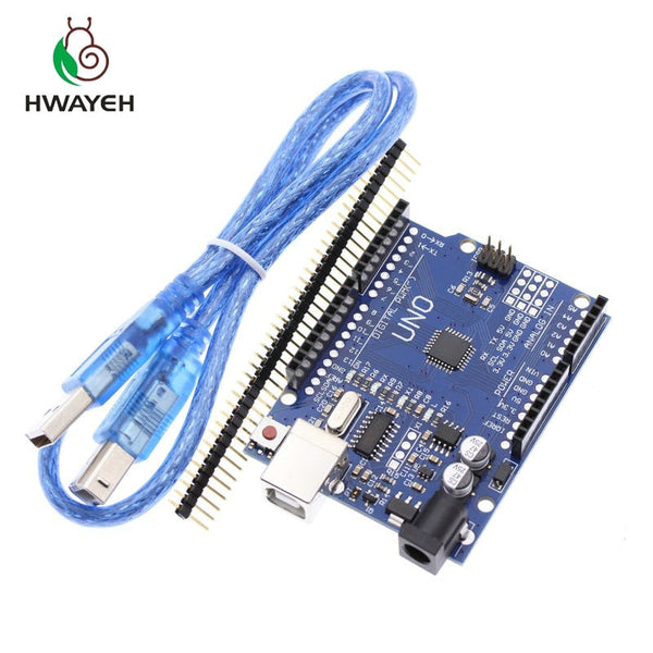 [variant_title] - HWAYEH high quality One set UNO R3 CH340G+MEGA328P Chip 16Mhz For Arduino UNO R3 Development board + USB CABLE