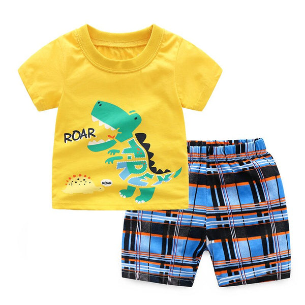 [variant_title] - VIDMID Baby boys clothing sets for kids boys short sleeve t-shirts shorts kids new T-shirt pants children's clothing set 7055