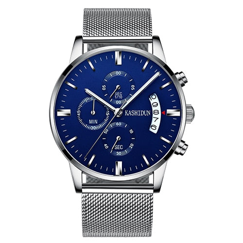 Silver Blue Alloy - NIBOSI Relogio Masculino Men Watches Luxury Famous Top Brand Men's Fashion Casual Dress Watch Military Quartz Wristwatches Saat