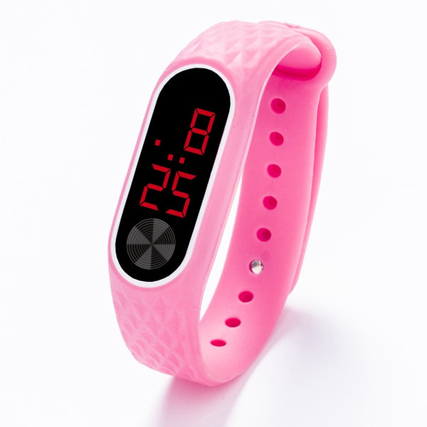 Pink Red - New Children's Watches Kids LED Digital Sport Watch for Boys Girls Men Women Electronic Silicone Bracelet Wrist Watch Reloj Nino
