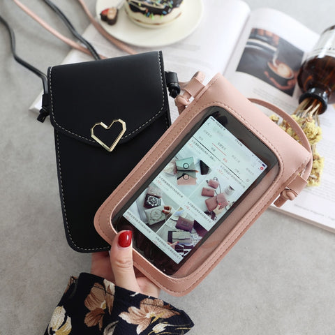 [variant_title] - Touch Screen Cell Phone Purse Smartphone Wallet Leather Shoulder Strap Handbag Women Bag for Iphone X Samsung S10 Huawei P20