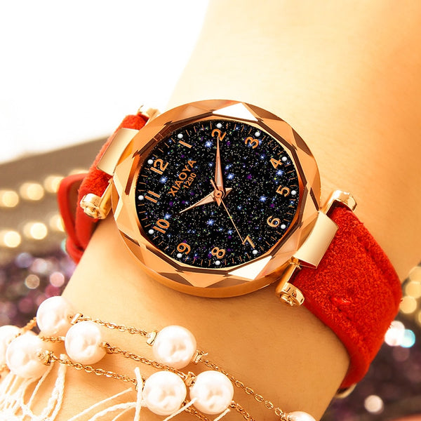 [variant_title] - relojes mujer 2019 Luxury Brand xiaoya Women Watches Personality Romantic Starry Sky Wrist Watch Rhinestone Design Ladies Clock