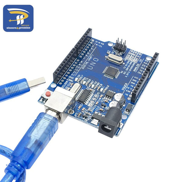 [variant_title] - One set UNO R3 (CH340G) MEGA328P for Arduino UNO R3 with case USB Cable ATMEGA328P-AU Development board