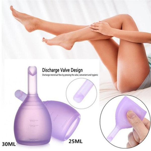 [variant_title] - 1pc Menstrual Cup for Female Menstrual Period Medical Hygiene Silicone Soft Reusable Menstrual Cup 3 Colors