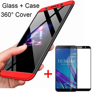 [variant_title] - 3-in-1 360 Tempered Glass + Case For ASUS Zenfone Max Pro M1 ZB602KL Back Cover Case for Asus ZB602KL 602KL ZB 602KL Glass Gift