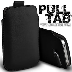 black / 73x134mm - Universal pouch case For Samsung A6S A3 A5 A7 2017 case cover Pull Tab Leather Sleeve Bag for Samsung A310 A510 A710 phone case