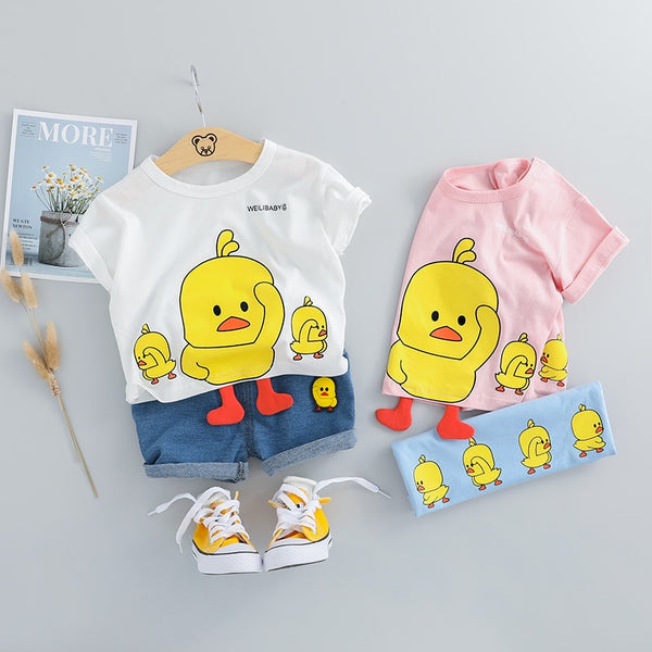 [variant_title] - HYLKIDHUOSE 2019 Summer Toddler Infant Clothing Sets Baby Girls Boys Clothes Suits T Shirt Shorts Kids Children Casual Costume