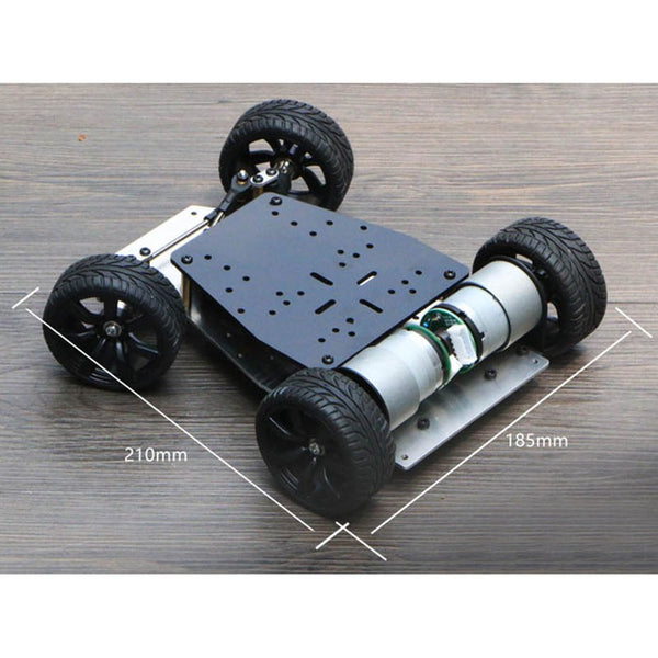 [variant_title] - 2018 Smart Robot Car Chassis 1500RPM Front Wheel Servo Drive Rear Wheel Dual Motor Drive For Arduino