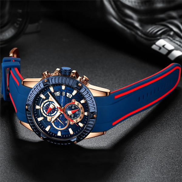 [variant_title] - MINIFOCUS Fashion Men's Wristwatch Quartz Watch Men Waterproof Silicone Sport Wrist Watches Men Luxury Brand Relogio Masculino