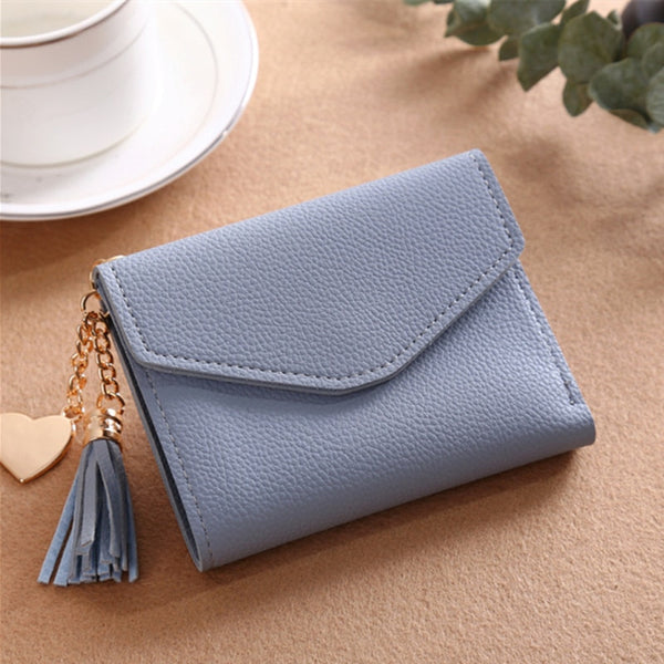 230ShortWallet-4 - Long Wallet Women Purses Tassel Fashion Coin Purse Card Holder Wallets Female High Quality Clutch Money Bag PU Leather Wallet