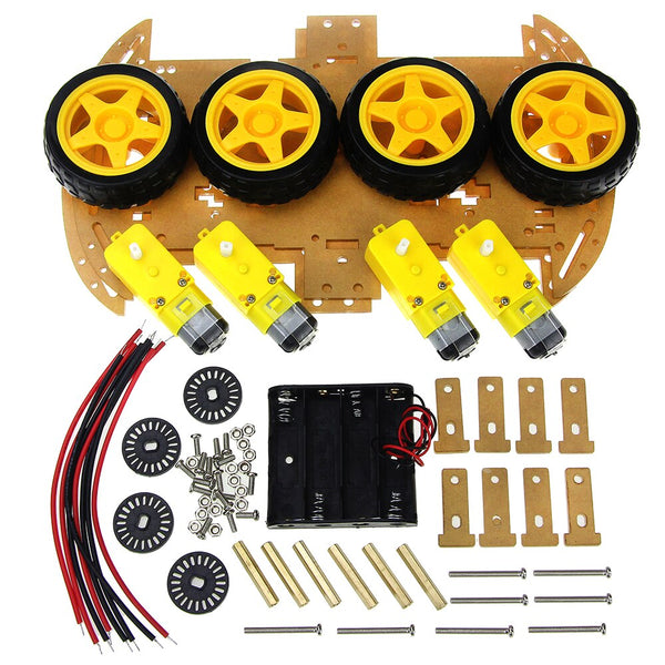 [variant_title] - Smart Car Kit 4WD Smart Robot Car Chassis Kits with Speed Encoder and Battery Box for arduino Diy Kit