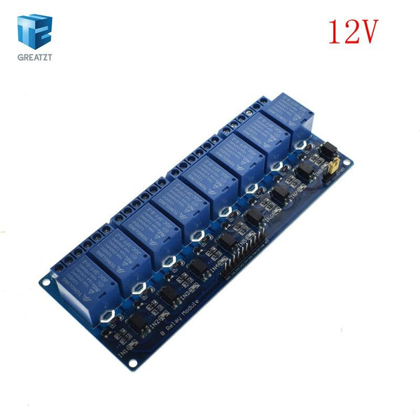 8 channel 12v - TZT 5v 1 2 4 6 8 channel relay module with optocoupler. Relay Output 1 /2 /4 /6 / 8 way relay module 12V  for arduino blue