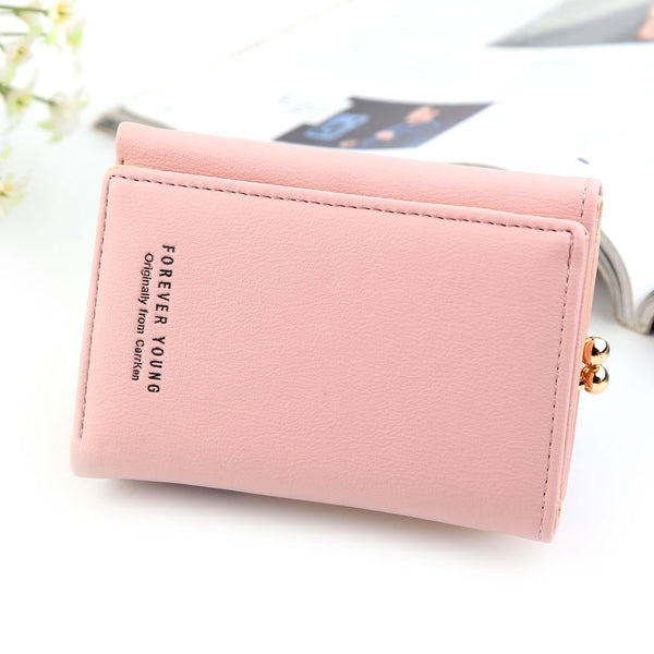 [variant_title] - Wallet Women 2018 Lady Short Women Wallets Crown Decorated Mini Money Purses Small Fold PU Leather Female Coin Purse Card Holder