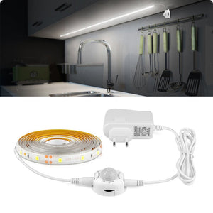 [variant_title] - Wireless PIR Motion Sensor LED Strip light 12V Auto on/off Stair Wardrobe Closet kitchen Night lamp 110V 220V 1M 2M 3M 4M 5M