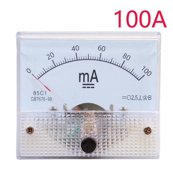 0-100A - 85C1-A DC Analog Amperemeter Panel Meter Gauge 1A 2A 3A 5A 10A 20A 30A AMP Gauge Current Mechanical Ammeters