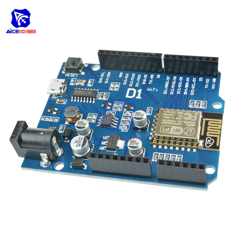 Default Title - OTA WeMos D1 CH340 CH340G WiFi Development Board ESP8266 ESP-12 ESP-12E Module For Arduino IDE UNO R3 Micro USB ONE 3.3v 5v 1A