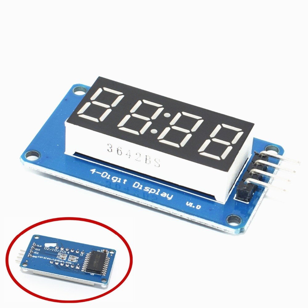 Default Title - 1pcs TM1637 4 Bits Digital LED Display Module For arduino 7 Segment 0.36Inch Clock RED Anode Tube Four Serial Driver Board Pack