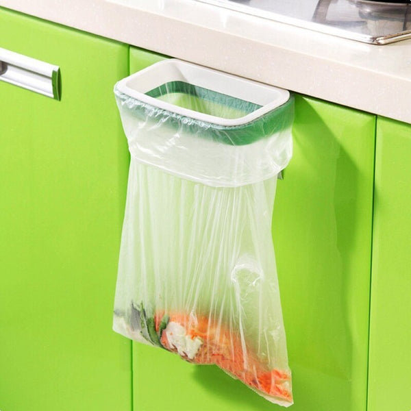 [variant_title] - Plastic Attach-A-Trash Hanging Trash Bag Holder Kitchen Bathroom Tool