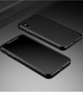 Black / For Pocophone F1 - Olhveitra Case For Xiaomi MiMax3 Mi Max 3 2 Case 360 Full Cover Protective + Tempered Glass Film For Xiaomi Pocophone F1 Fundas