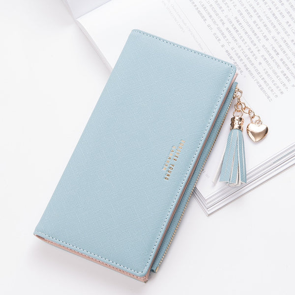 [variant_title] - 2019 Tassel Wallet Women Long Cute Wallet Leather Tassel Women Wallets Zipper Portefeuille Female Purse Clutch Cartera Mujer