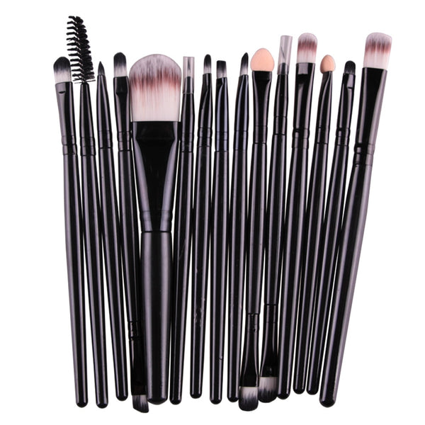 HH - MAANGE Pro 15Pcs Makeup Brushes Set Eye Shadow Foundation Powder Eyeliner Eyelash Lip Make Up Brush Cosmetic Beauty Tool Kit Hot