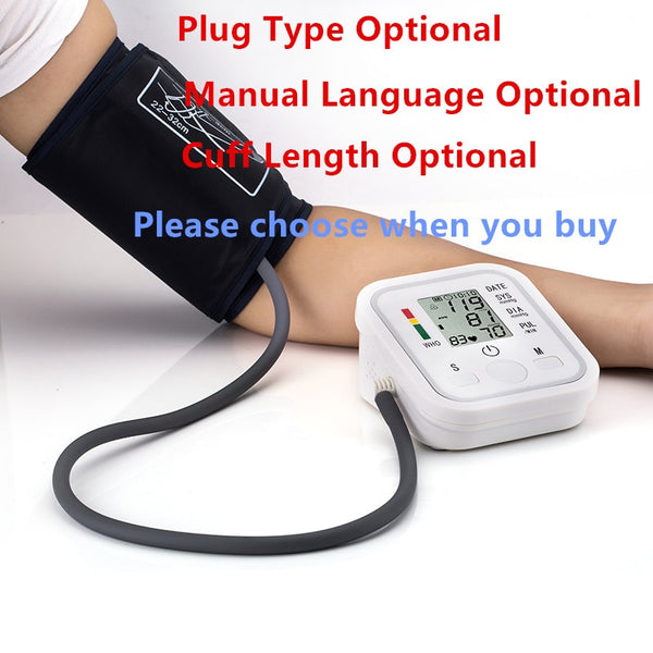 [variant_title] - Automatic Digital Arm Blood Pressure Monitor BP Sphygmomanometer Pressure Gauge Meter Tonometer for Measuring Arterial Pressure