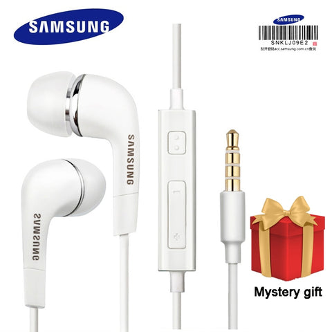 [variant_title] - Samsung Earphones EHS64 Headsets With Built-in Microphone 3.5mm In-Ear Wired Earphone For Smartphones with free gift (White)