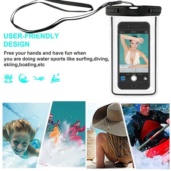 [variant_title] - Waterproof Phone Case For Swimming Underwater Surfers Universal Waterproof Pouch Funda Bag For Smartphone Size 4''-6.5'' Cases