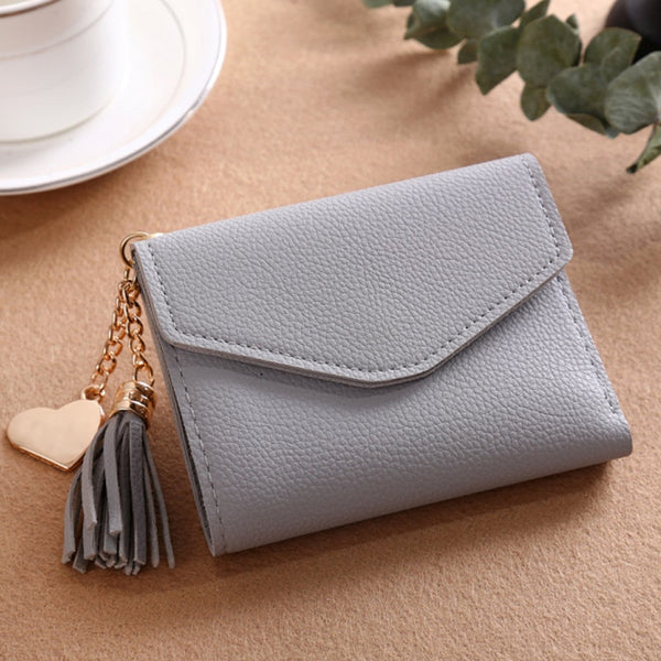 230ShortWallet-5 - Long Wallet Women Purses Tassel Fashion Coin Purse Card Holder Wallets Female High Quality Clutch Money Bag PU Leather Wallet