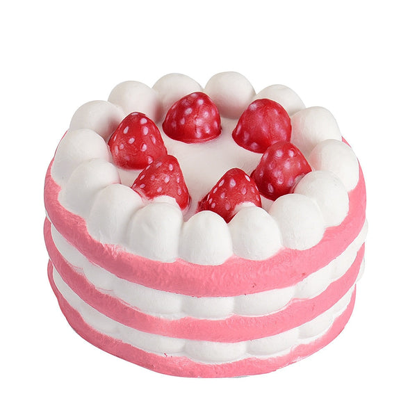 Red / OneSize - 2018 Cute Strawberry Cake Bread Ice Cream Kid Toys Squishy Squeeze Toy Slow Rising Relieves Stress Anxiety Attention To Adult