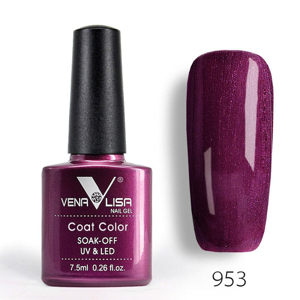 953 - New Free Shipping Nail Art Design Manicure Venalisa 60Color 7.5Ml Soak Off Enamel Gel Polish UV Gel Nail Polish Lacquer Varnish