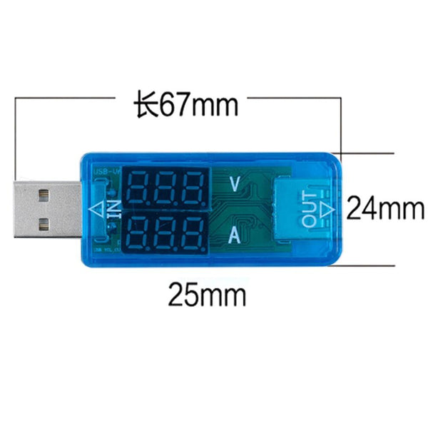Blue - LanLan USB Digital DC3.5V-DC20V Tester Ampere Meter Voltmeter Voltage Measuring Instrument Practical Meter