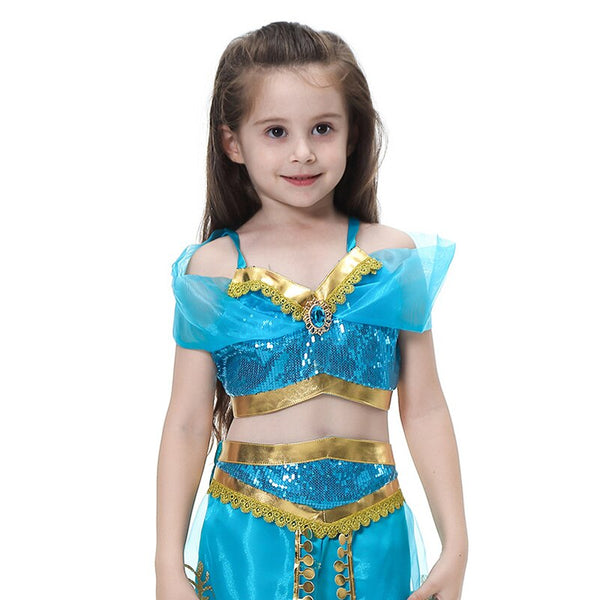 [variant_title] - Jasmine Princess Cosplay Costumes For Girls Aladdin's Lamp Character Clothes Belly Dance Dress Indian Princess Costume For Party