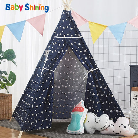 [variant_title] - Baby Shining Room Play Tent for Kids Cotton 120x120x160CM (47x47x63in) Children Play House Portable Easy Storage Kids Toy Tents