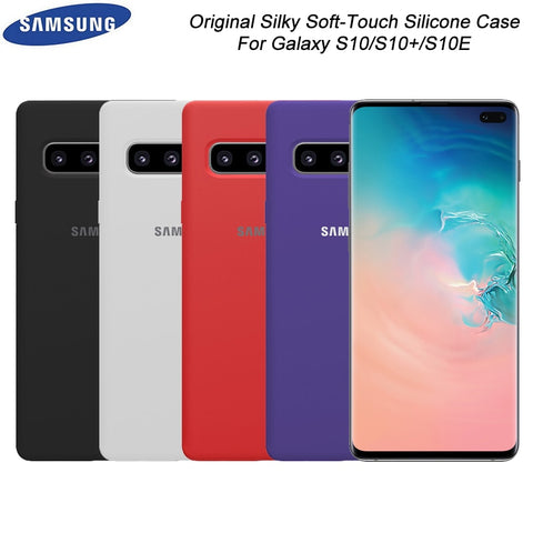 [variant_title] - S10 Case Original Samsung Galaxy S10 Plus/S10e Silky Silicone Cover High Quality Soft-Touch Back Protective Shell S 10 + S10 E