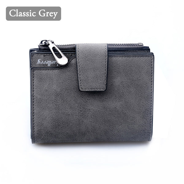 Classic Grey - Wallet Women Vintage Fashion Top Quality Small Wallet Leather Purse Female  Money Bag Small Zipper Coin Pocket Brand Hot !!