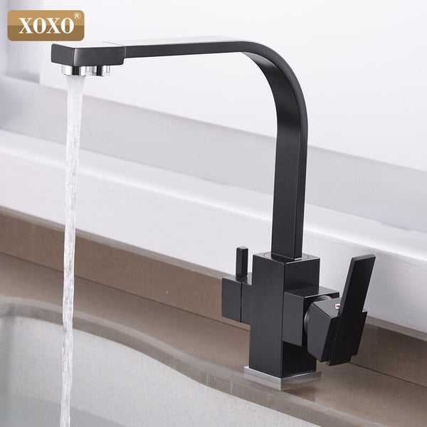 [variant_title] - XOXO Filter Kitchen Faucet Drinking Water Single Hole Black Hot and cold Pure Water Sinks Deck Mounted  Mixer Tap 81058