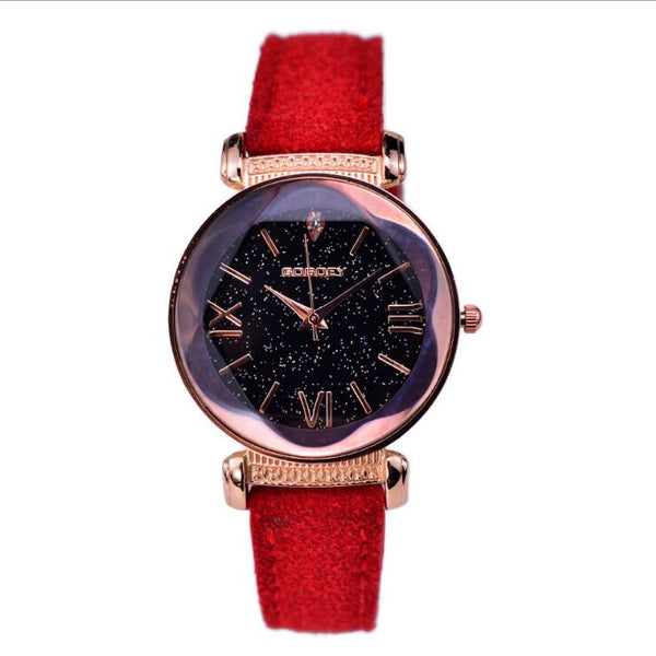 Red - New Fashion Gogoey Brand Rose Gold Leather Watches Women ladies casual dress quartz wristwatch reloj mujer go4417