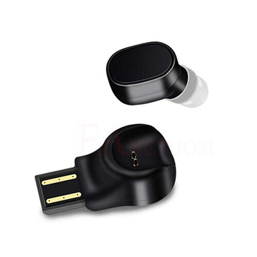 black - FANGTUOSI USB charge Bluetooth Earphone Wireless Headset Mini Earbuds Handsfree Bluetooth Earpiece with Mic for iPhone xiaomi