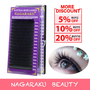 [variant_title] - NAGARAKU All size High quality mink eyelash extension Matte lashes Faux individual eyelashes natural eyelashes cilia lashes